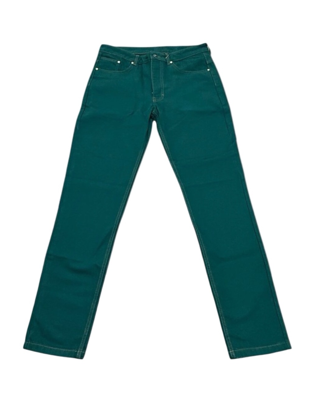 Vintage Y2K Place of Elms Green Denim Jeans Mens 34x34 Deadstock